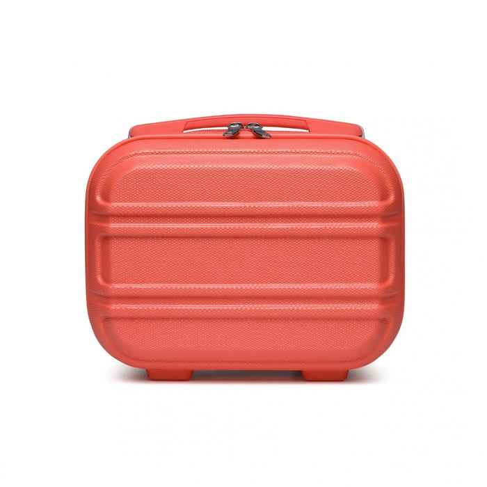 Lightweight ABS Hard Shell Vanity Case – 12-Inch – Coral