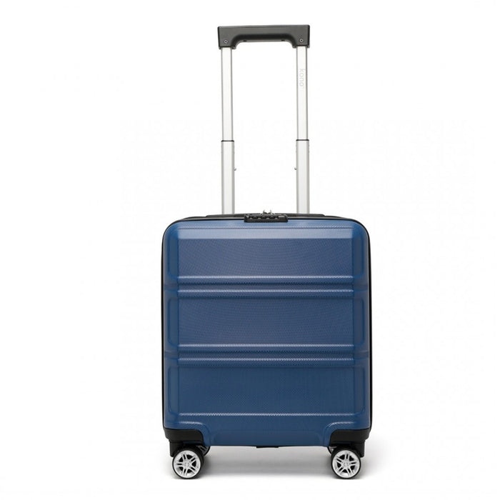 ABS Sculpted Horizontal Design Cabin Luggage – 16-Inch – Navy