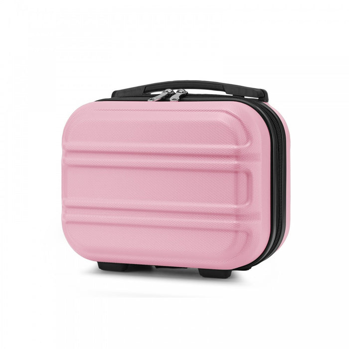 Lightweight ABS Hard Shell Vanity Case – 12-Inch – Pink