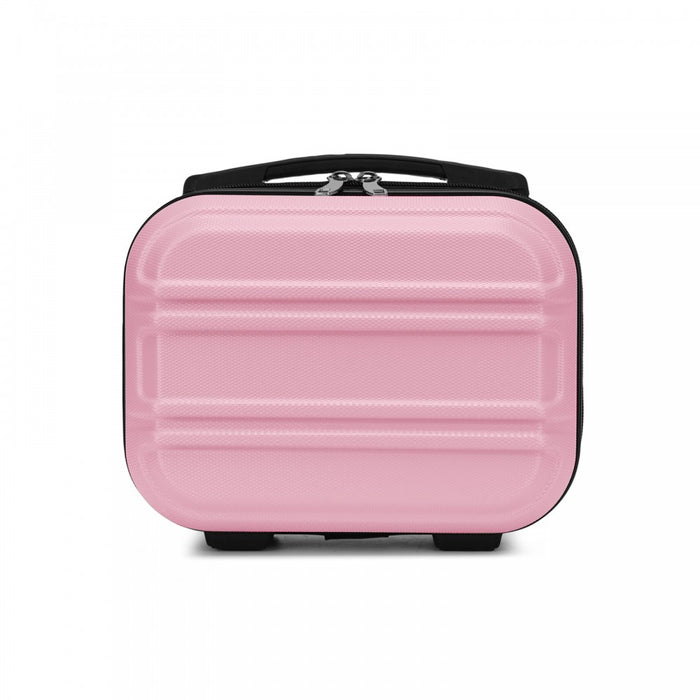 Lightweight ABS Hard Shell Vanity Case – 12-Inch – Pink