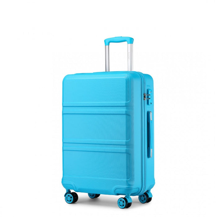 ABS Sculpted Horizontal Design Cabin Luggage – 20-Inch – Blue
