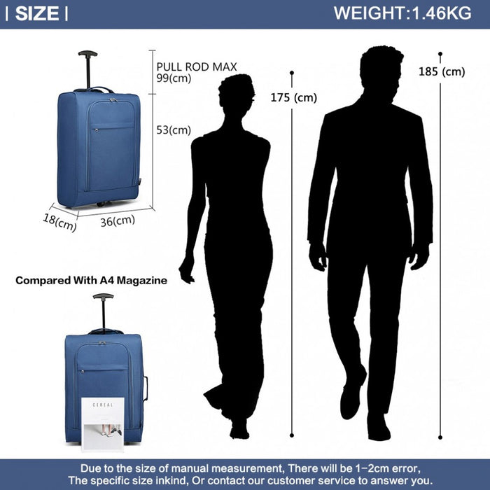 Soft Shell Cabin Hand Luggage – Blue