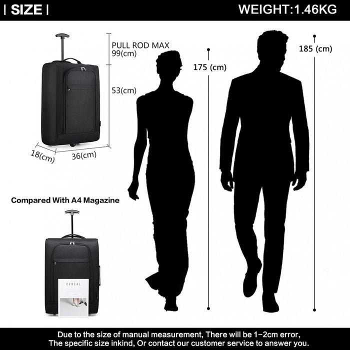 Soft Shell Cabin Hand Luggage – Black