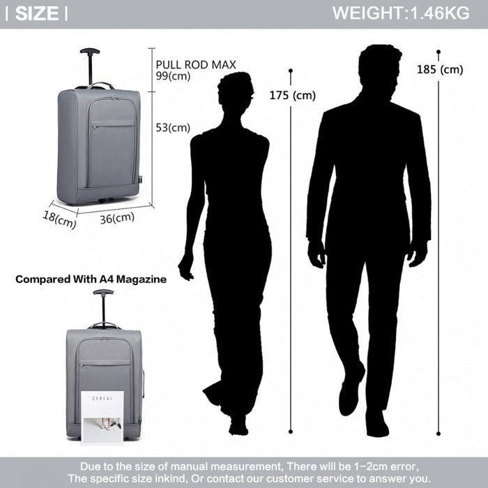 Soft Shell Cabin Hand Luggage – Grey