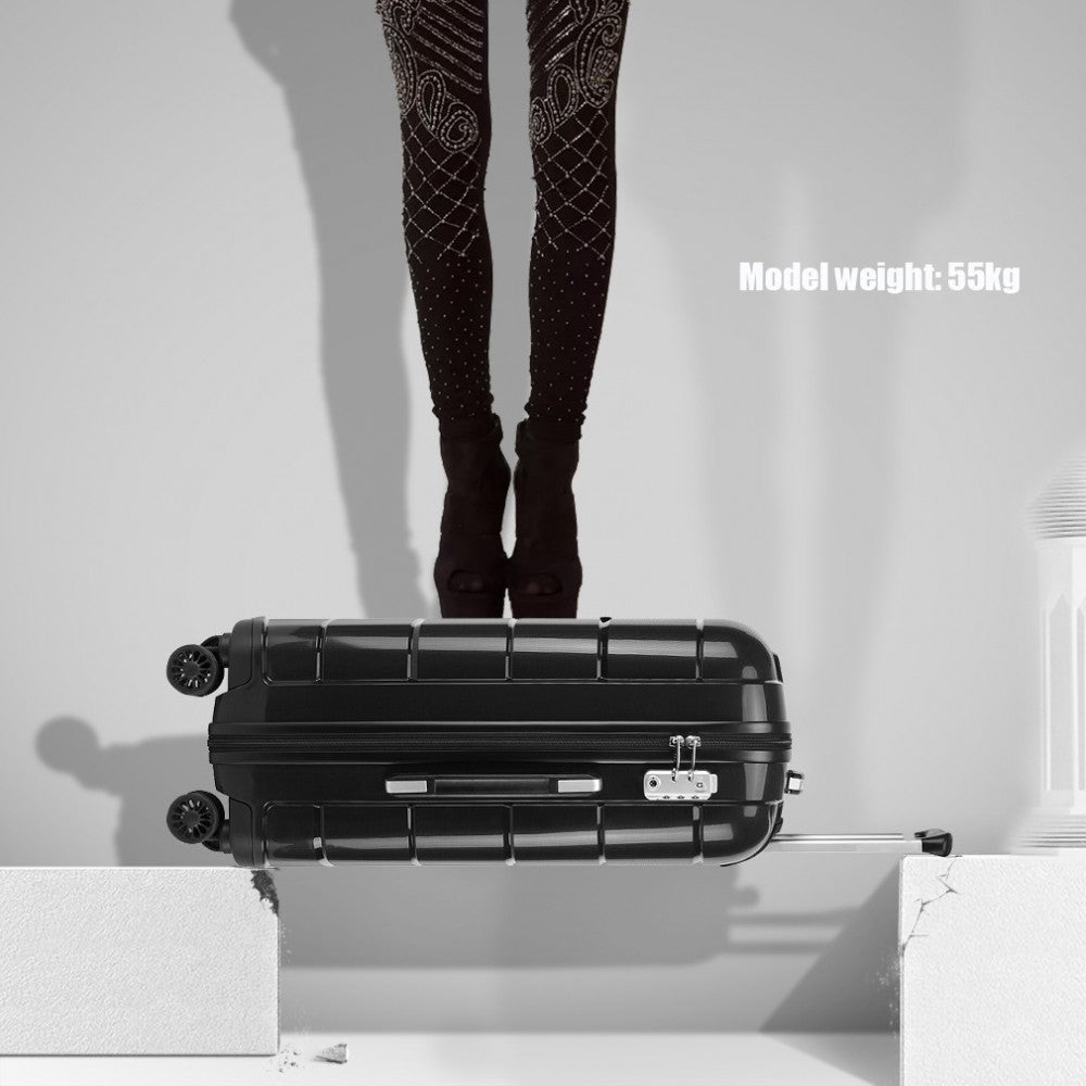 PP Hard Shell Suitcase – 24-Inch – Black