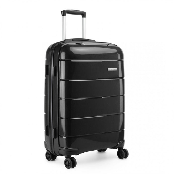 PP Hard Shell Suitcase Set – 20/24/28-Inch – Black