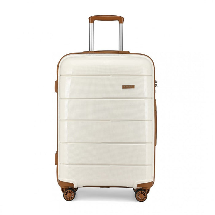 PP Hard Shell Cabin Suitcase – 20-Inch – Cream