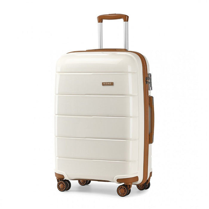 PP Hard Shell Cabin Suitcase – 20-Inch – Cream