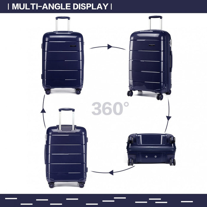 PP Hard Shell Cabin Suitcase – 20-Inch – Navy