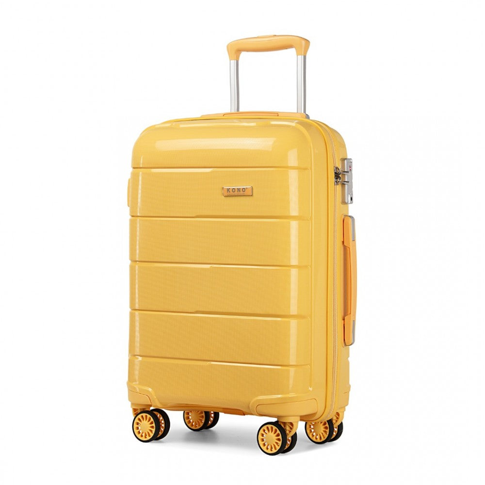 PP Hard Shell Suitcase Set – 20/24/28-Inch – Yellow