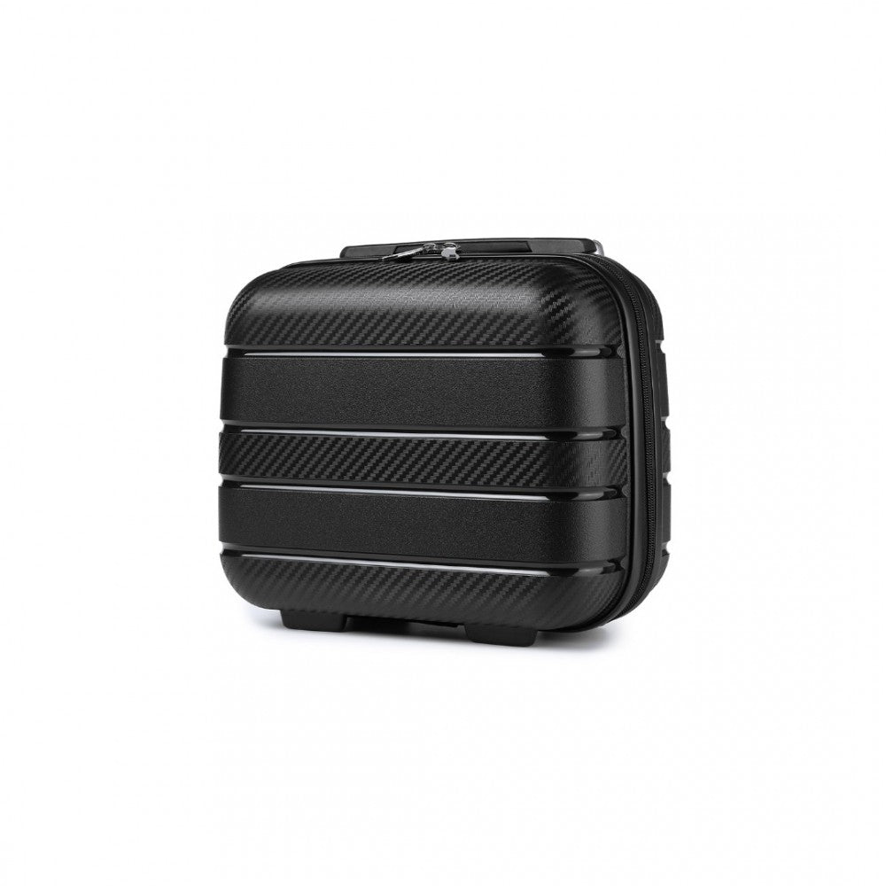 Multi-Texture PP Hard Shell Vanity Case – 14-Inch – Classic Collection – Black