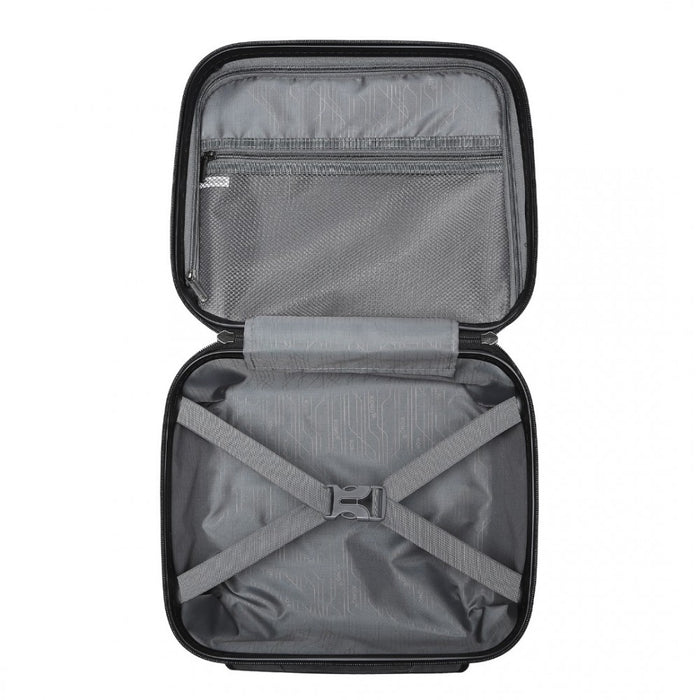 Multi-Texture PP Hard Shell Vanity Case – 14-Inch – Classic Collection – Black