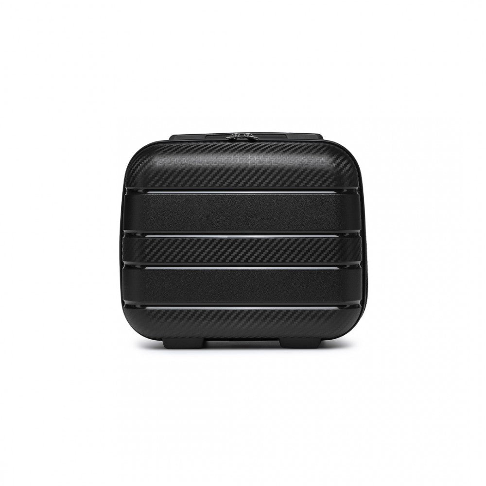 Multi-Texture PP Hard Shell Vanity Case – 14-Inch – Classic Collection – Black