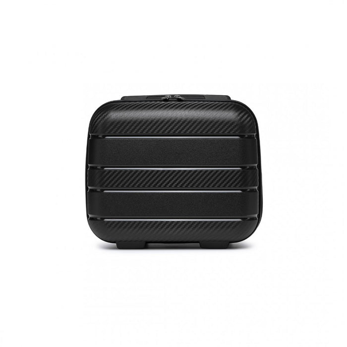Multi-Texture PP Hard Shell Vanity Case – 14-Inch – Classic Collection – Black
