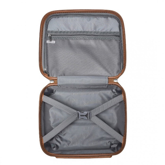 Multi-Texture PP Hard Shell Vanity Case – 14-Inch – Classic Collection – Cream