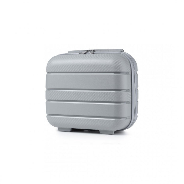 Multi-Texture PP Hard Shell Vanity Case – 14-Inch – Classic Collection – Grey