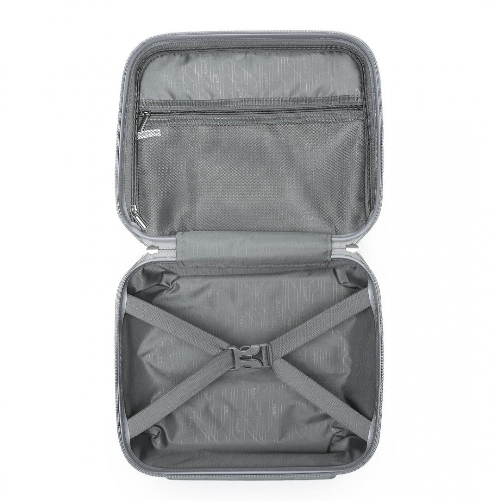 Multi-Texture PP Hard Shell Vanity Case – 14-Inch – Classic Collection – Grey