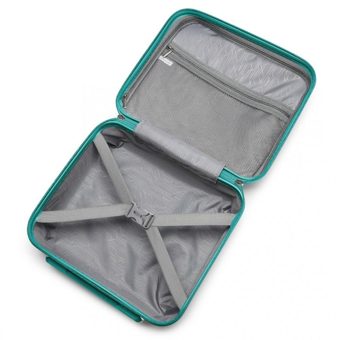 Bright PP Hard Shell Vanity Case – 14-Inch – Blue