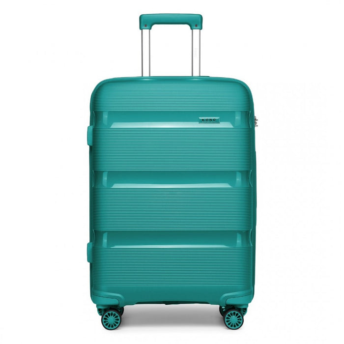 Bright PP Hard Shell Suitcase – 24-Inch – Classic Collection – Blue/Green