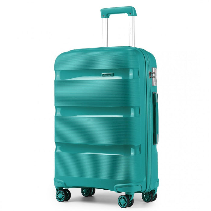 Bright PP Hard Shell Carry-On Cabin Suitcase – 20-Inch – Blue/Green