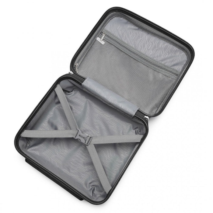 Bright PP Hard Shell Vanity Case – 14-Inch – Black