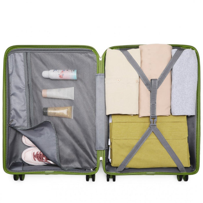 Bright PP Hard Shell Carry-On Cabin Suitcase – 20-Inch – Green