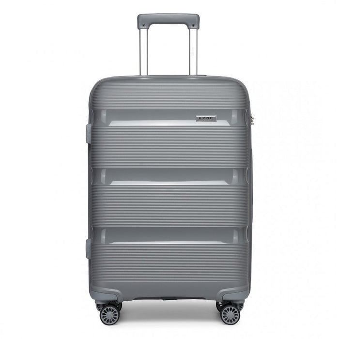 Bright PP Hard Shell Suitcase – 24-Inch – Classic Collection – Grey
