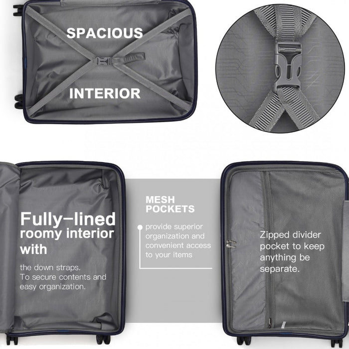 Bright PP Hard Shell Carry-On Cabin Suitcase – 20-Inch – Navy