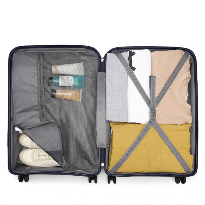 Bright PP Hard Shell Carry-On Cabin Suitcase – 20-Inch – Navy