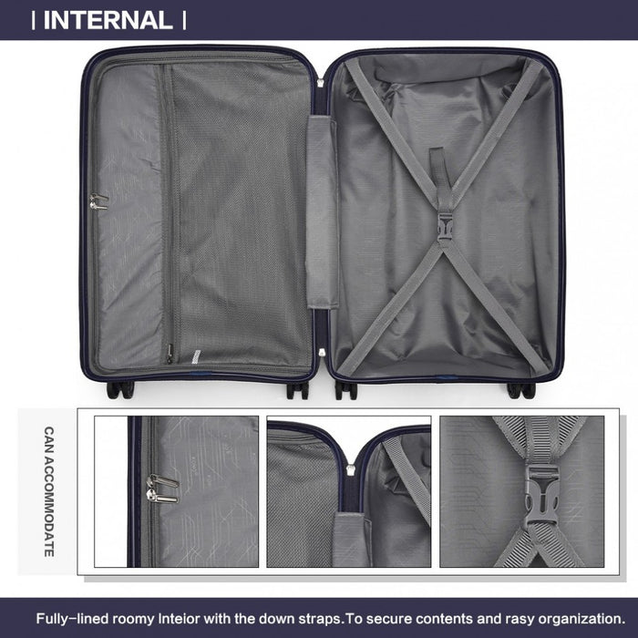 Bright PP Hard Shell Suitcase – 28-Inch – Classic Collection – Navy