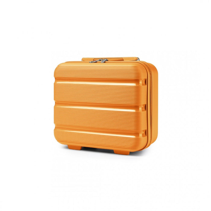 Bright PP Hard Shell Vanity Case – 14-Inch – Orange