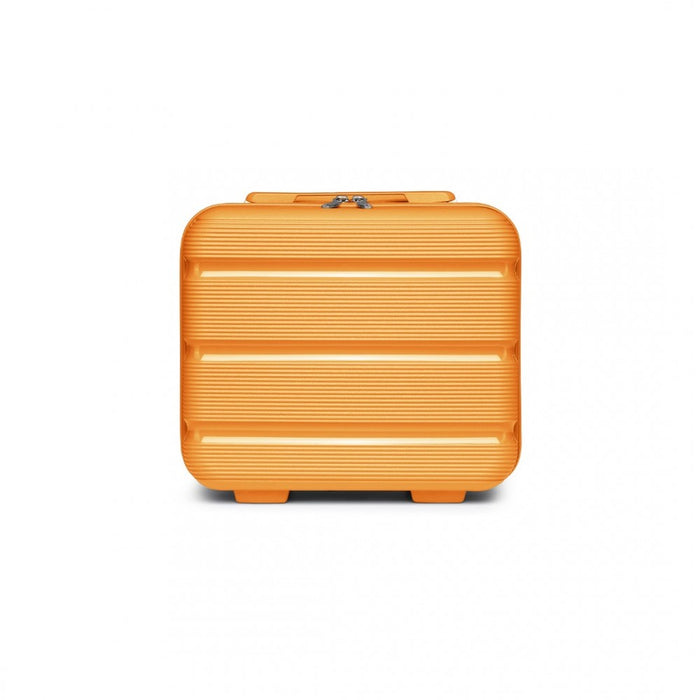 Bright PP Hard Shell Vanity Case – 14-Inch – Orange
