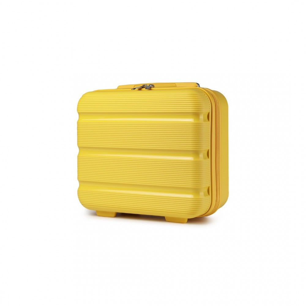 Bright PP Hard Shell Vanity Case – 14-Inch – Yellow