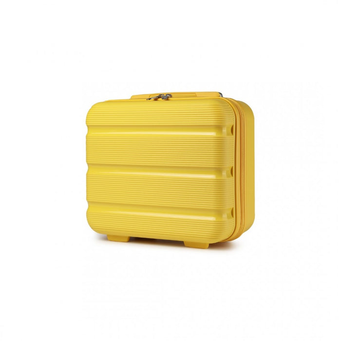 Bright PP Hard Shell Vanity Case – 14-Inch – Yellow
