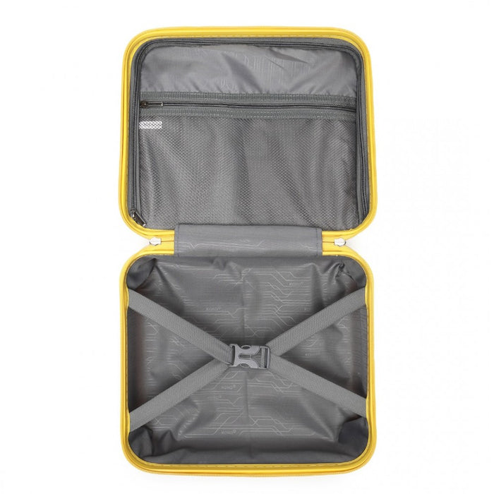 Bright PP Hard Shell Vanity Case – 14-Inch – Yellow