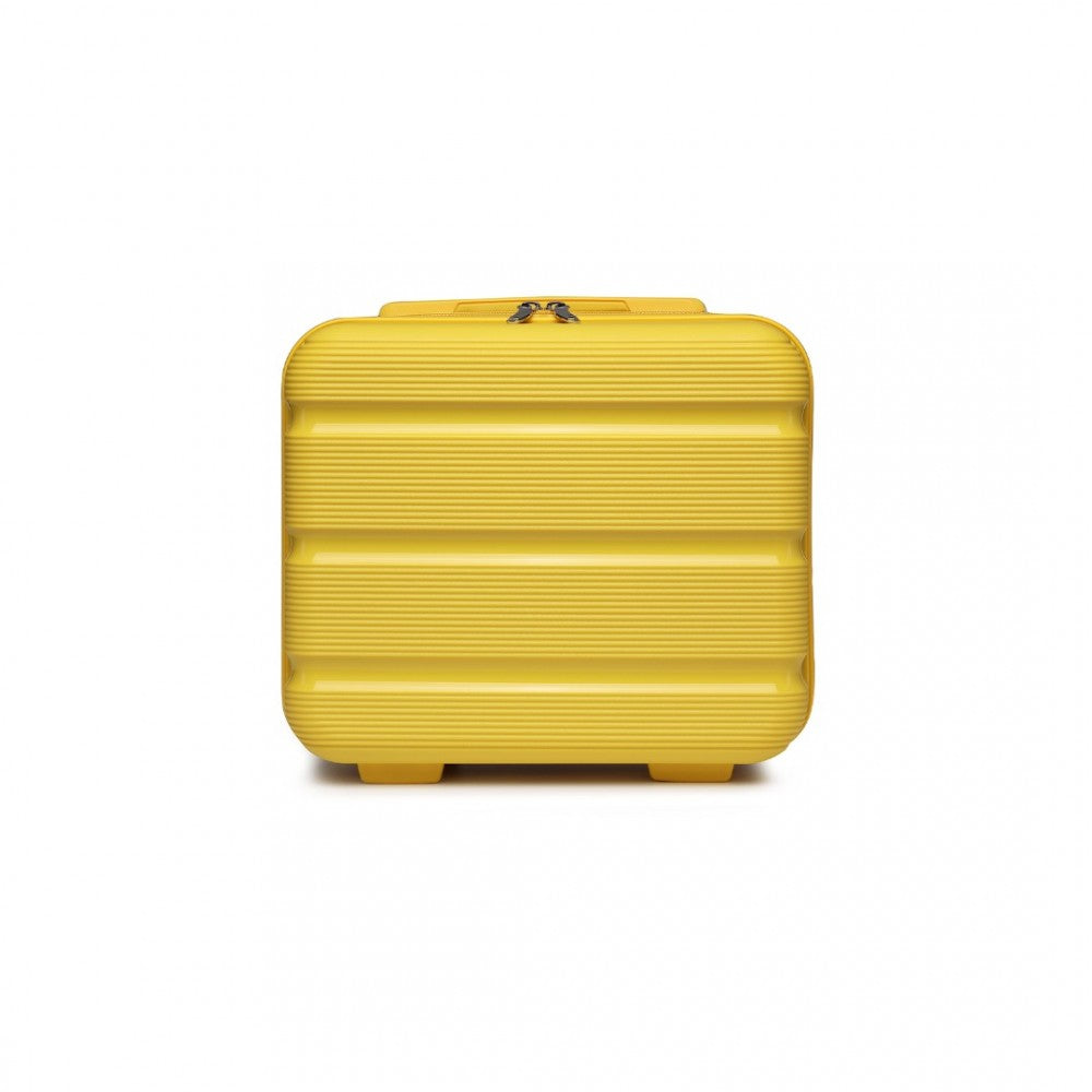 Bright PP Hard Shell Vanity Case – 14-Inch – Yellow