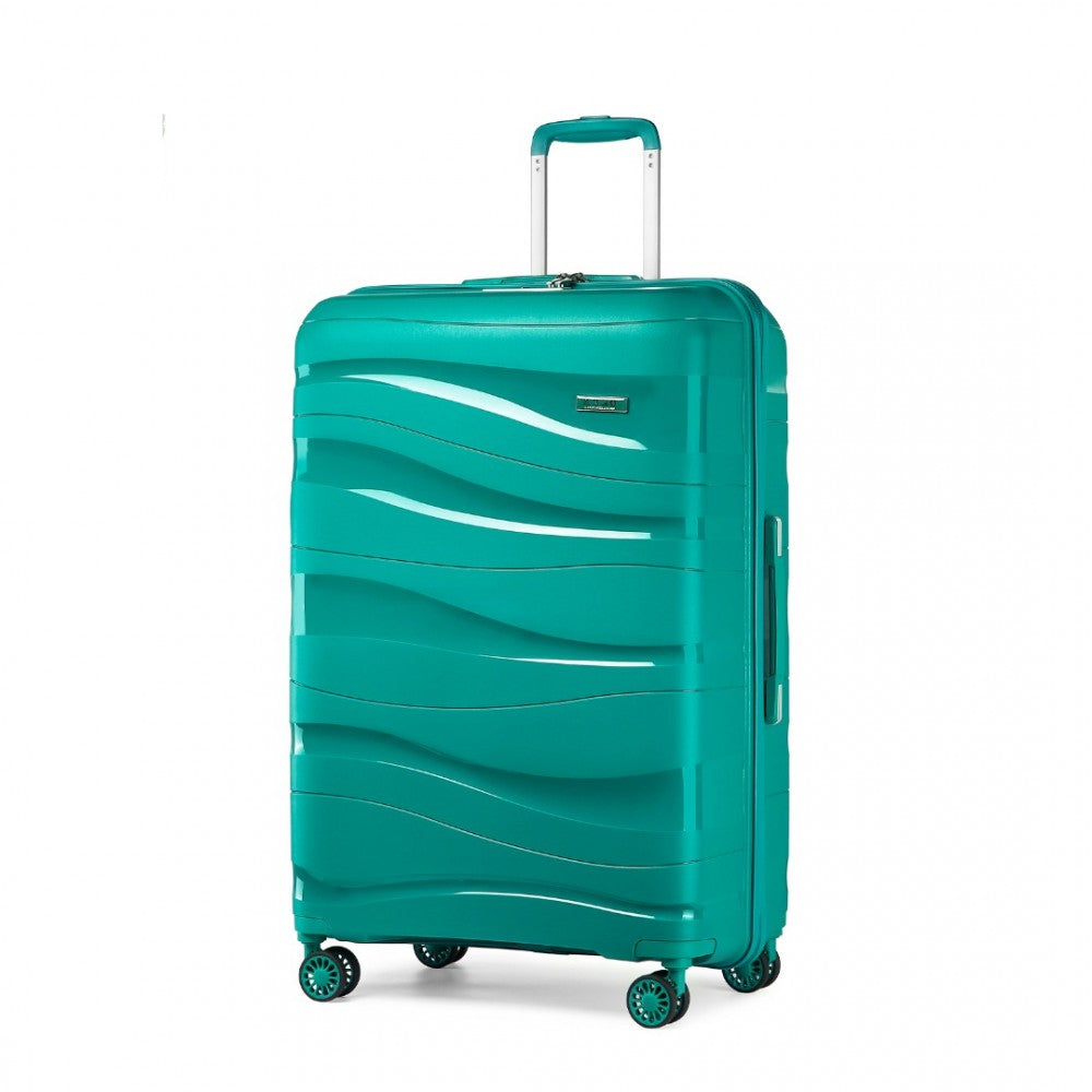 Lightweight Polypropylene Hard Shell Suitcase with TSA Lock – 28-Inch – Teal
