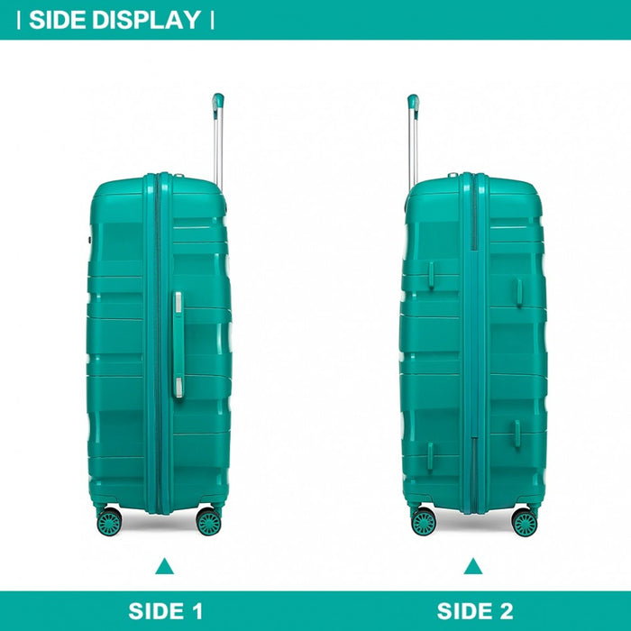 Lightweight Polypropylene Hard Shell Suitcase with TSA Lock – 28-Inch – Teal