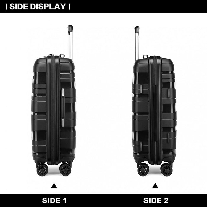 Lightweight Polypropylene Hard Shell Suitcase with TSA Lock – 28-Inch – Black