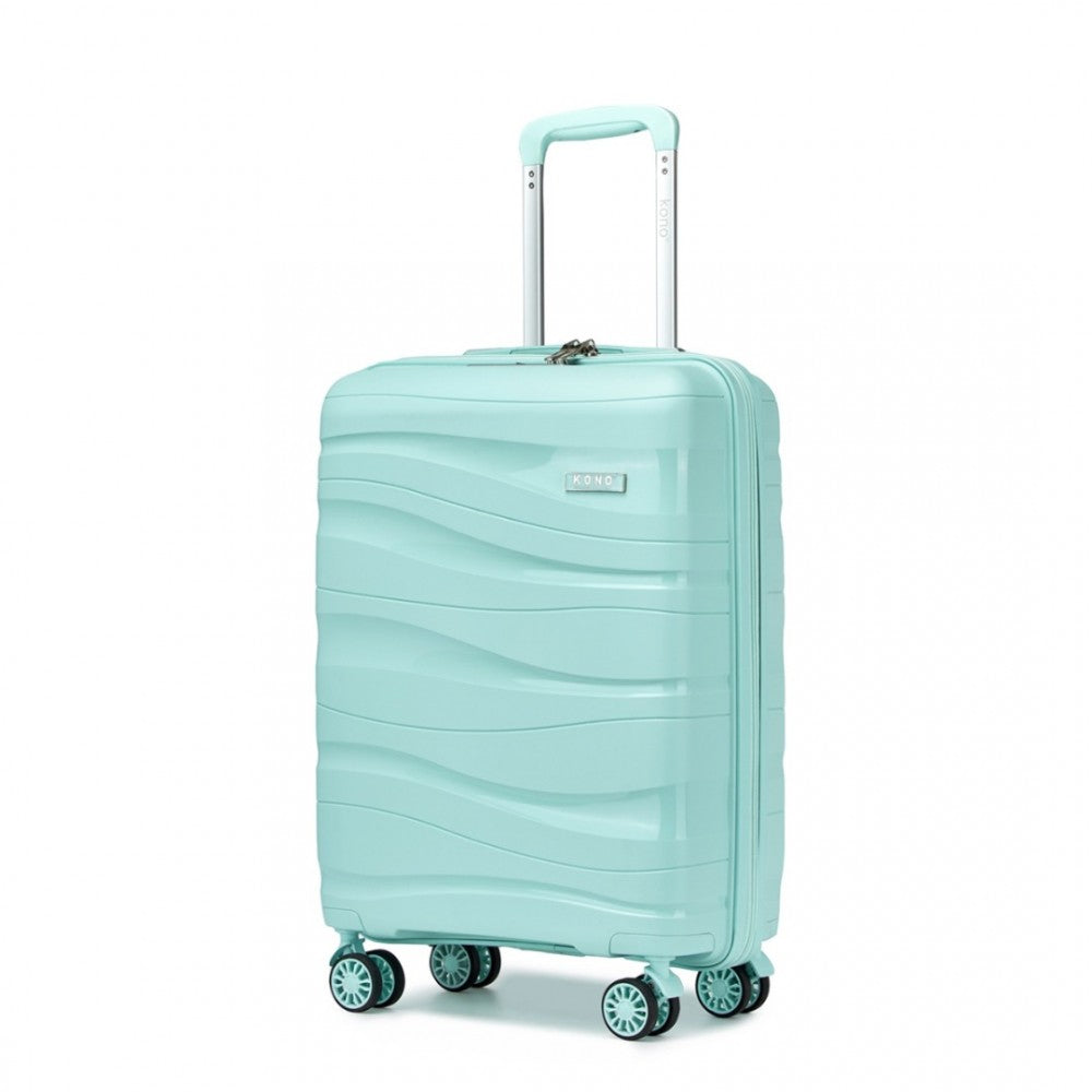 Lightweight Polypropylene Hard Shell Suitcase with TSA Lock – 20-Inch – Mint Green