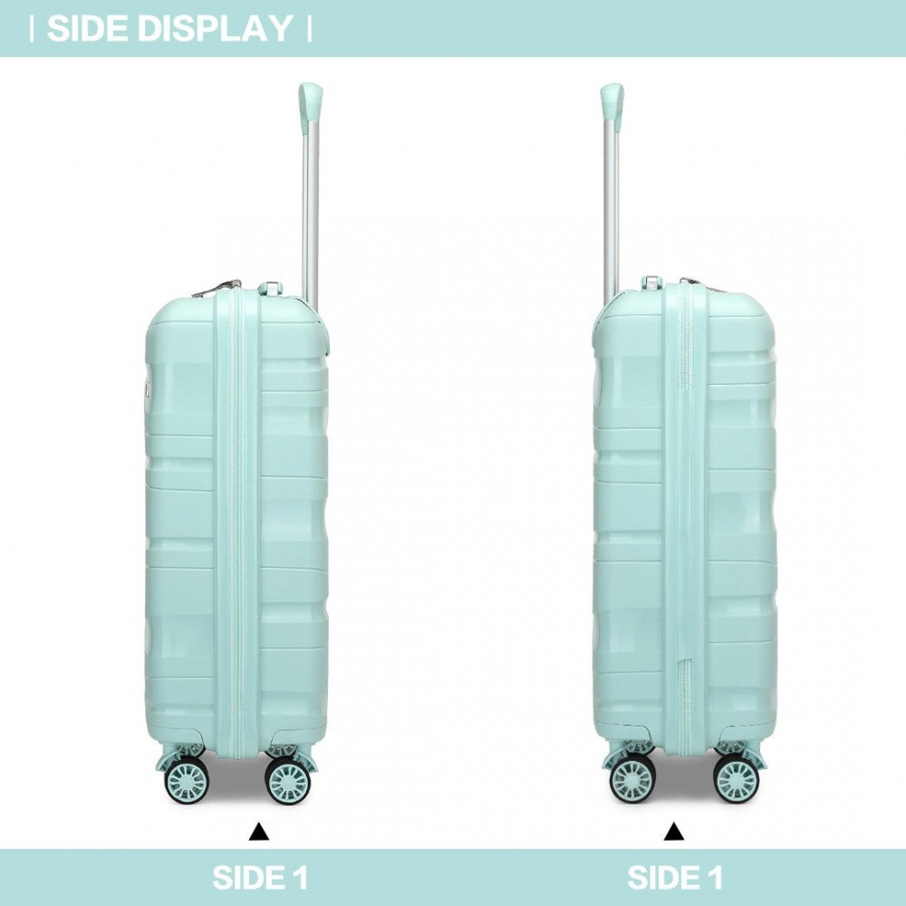 Lightweight Polypropylene Hard Shell Suitcase with TSA Lock – 20-Inch – Mint Green