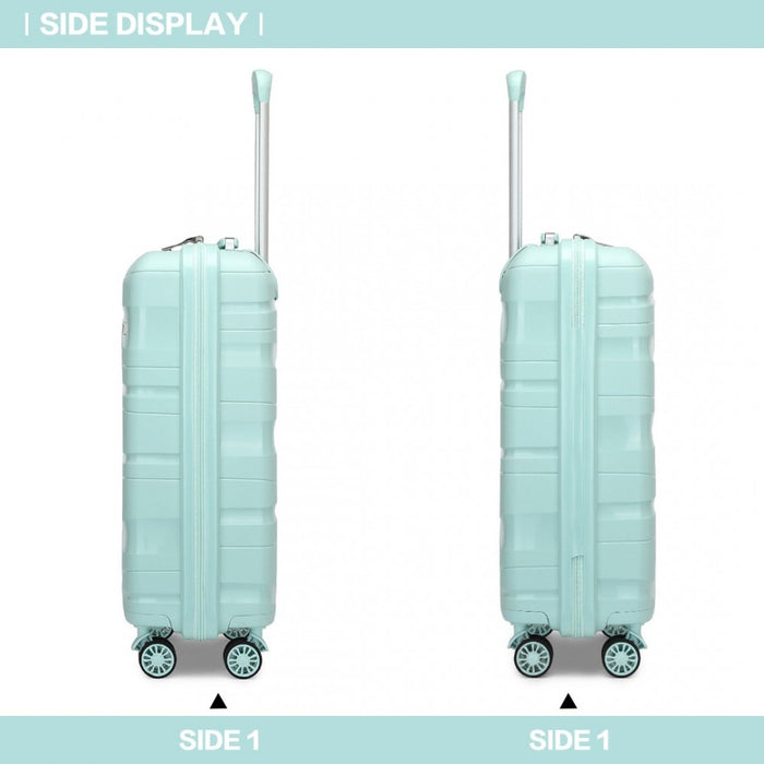 Lightweight Polypropylene Hard Shell Suitcase with TSA Lock – 20-Inch – Mint Green
