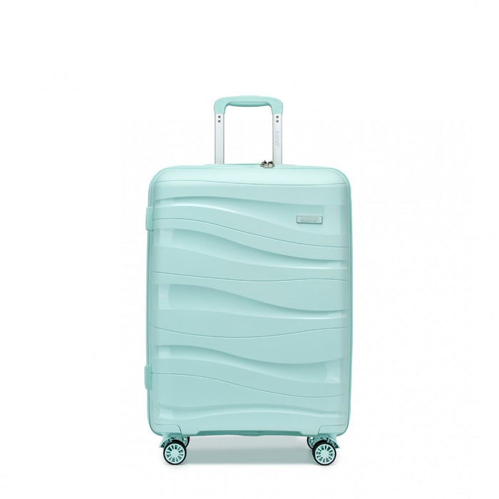 Lightweight Polypropylene Hard Shell Suitcase with TSA Lock – 24-Inch – Mint Green