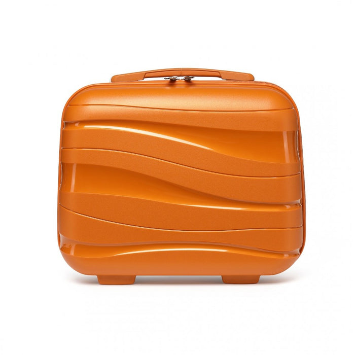 Lightweight Polypropylene Hard Shell Vanity Case – 14-Inch – Orange