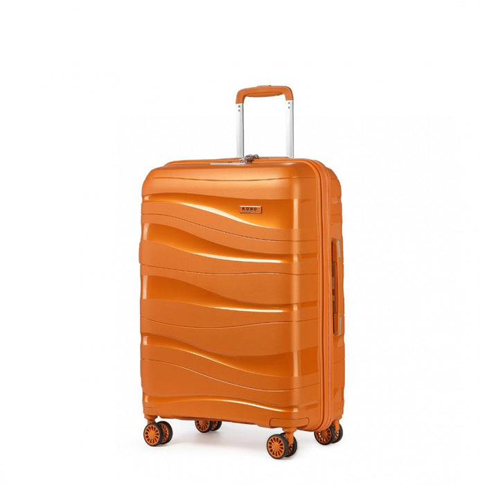 Lightweight Polypropylene Hard Shell Suitcase with TSA Lock – 28-Inch – Orange