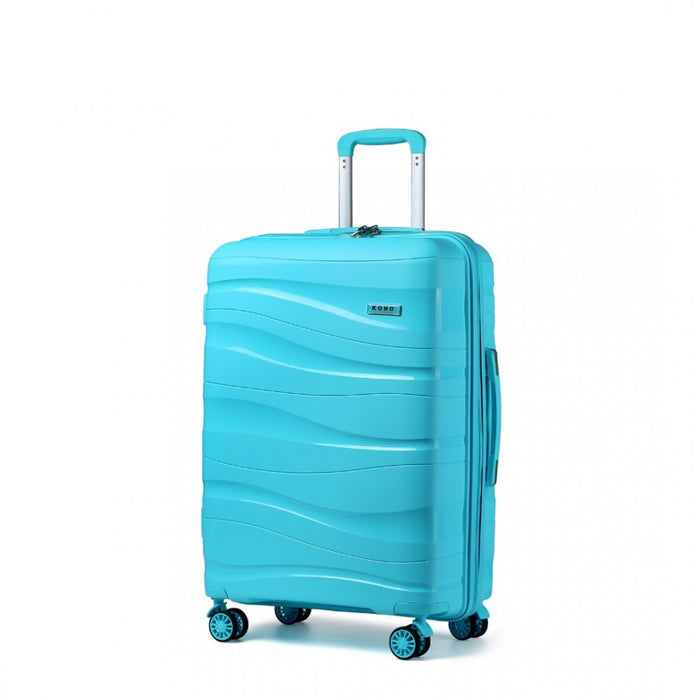 Lightweight Polypropylene Hard Shell Suitcase with TSA Lock – 24-Inch – Blue