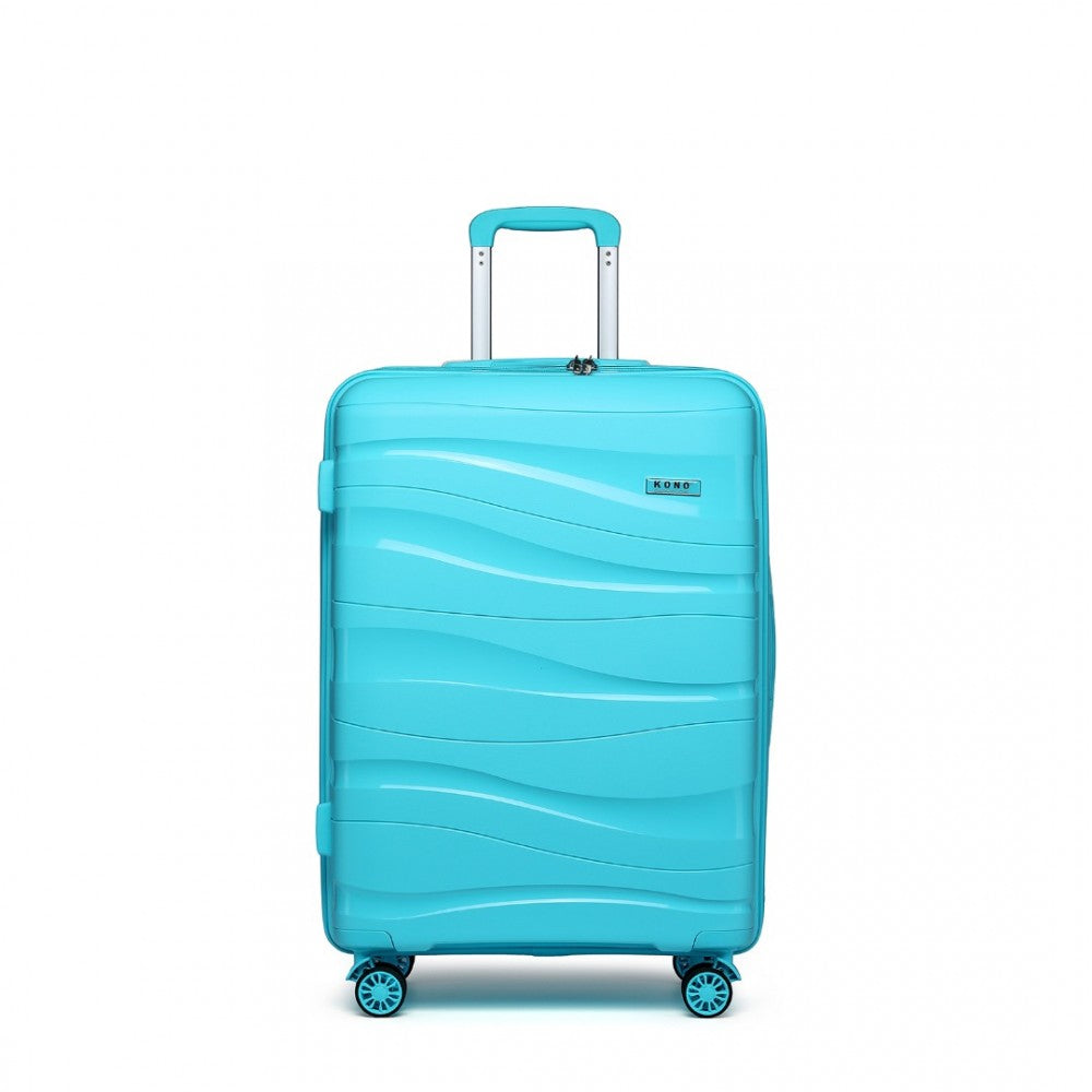 Lightweight Polypropylene Hard Shell Suitcase with TSA Lock – 24-Inch – Blue