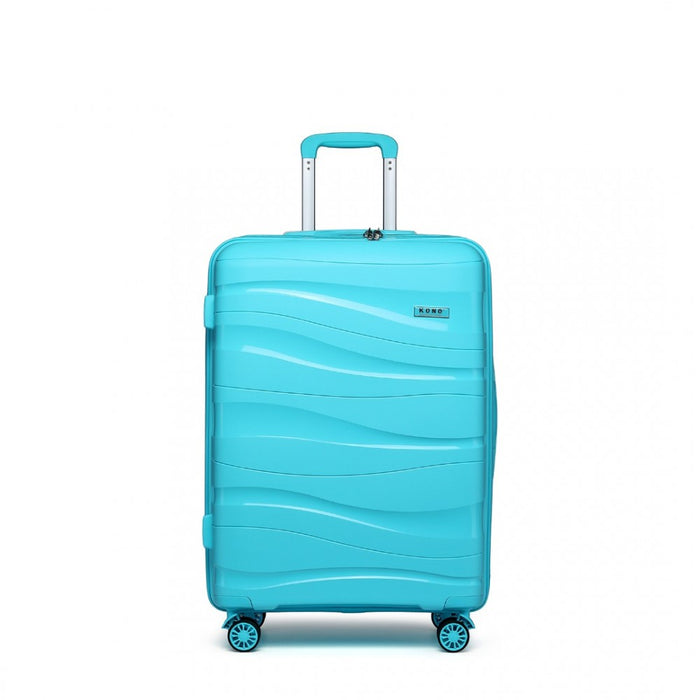Lightweight Polypropylene Hard Shell Suitcase with TSA Lock – 24-Inch – Blue