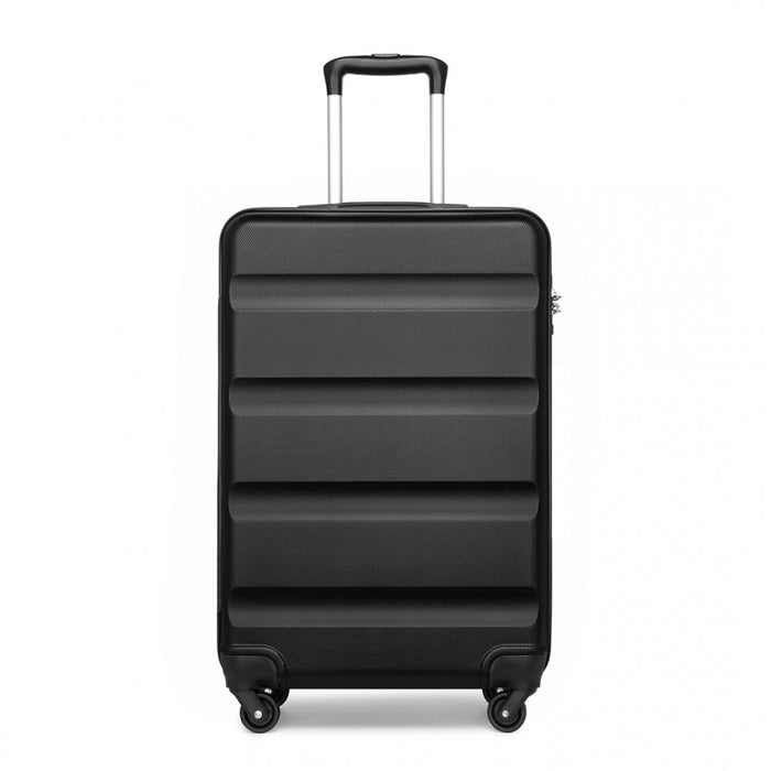 Carry-On Cabin Suitcase – 19-Inch – Streamlined Lightweight ABS Hard Shell with Secure TSA Lock – Black