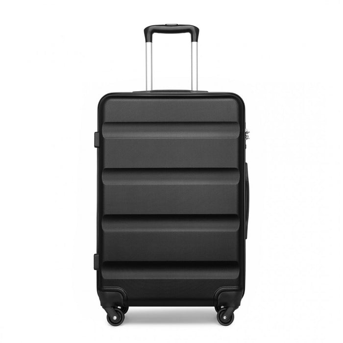 Check-In Luggage – 24-Inch – Streamlined ABS Hard Shell Suitcase with Secure TSA Lock – Black